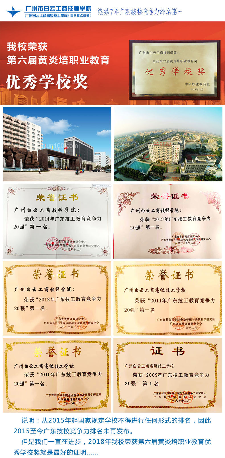 广州市白云工商技师学院2022年招生专业